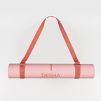 Yoga strap + mat carrier ~ Rose clay