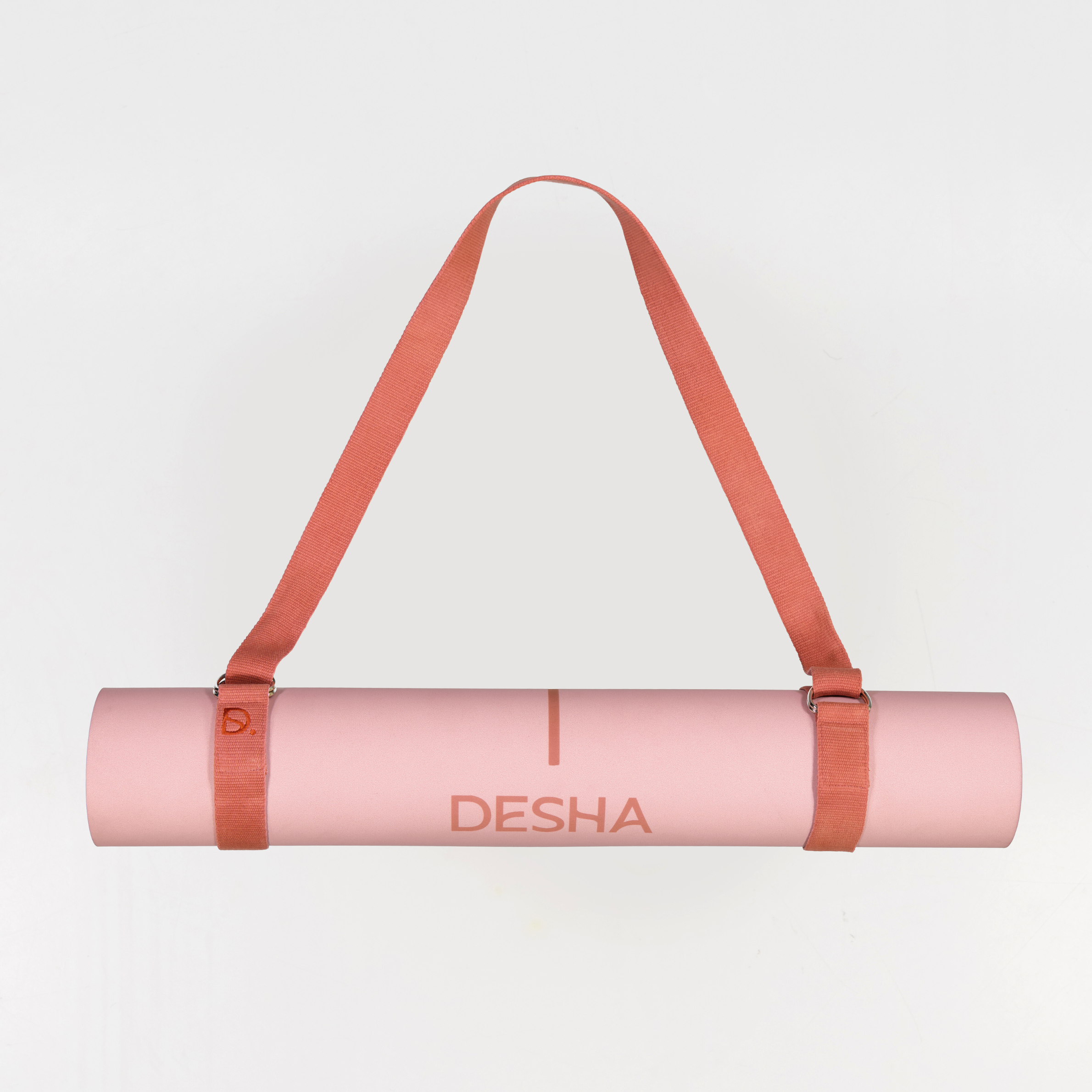 Yoga strap + mat carrier ~ Rose clay