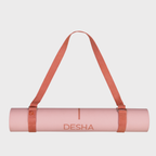 Yoga strap + mat carrier ~ Rose clay