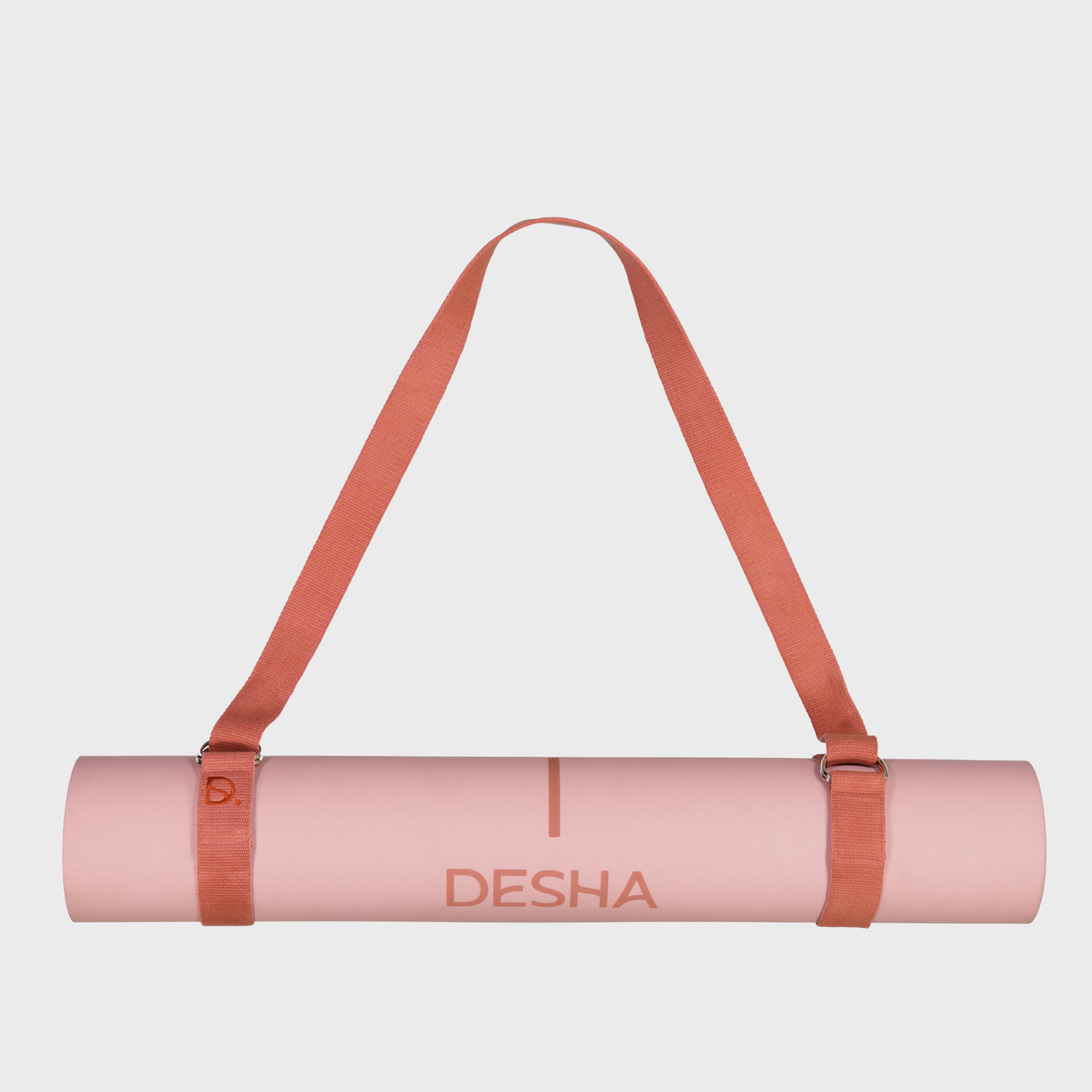 Yoga strap + mat carrier ~ Rose clay